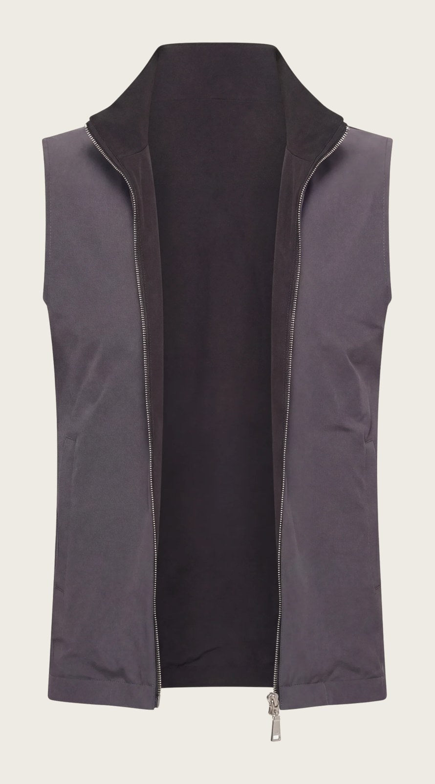 VESTE SANS MANCHE RÉVERSIBLE CAVIAR D'ANILINE Selvé Paris
