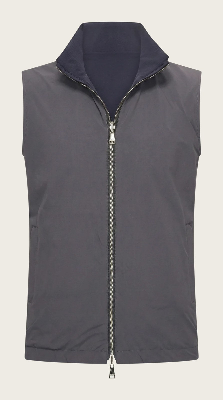 VESTE SANS MANCHE RÉVERSIBLE CAVIAR D'AZUL Selvé Paris