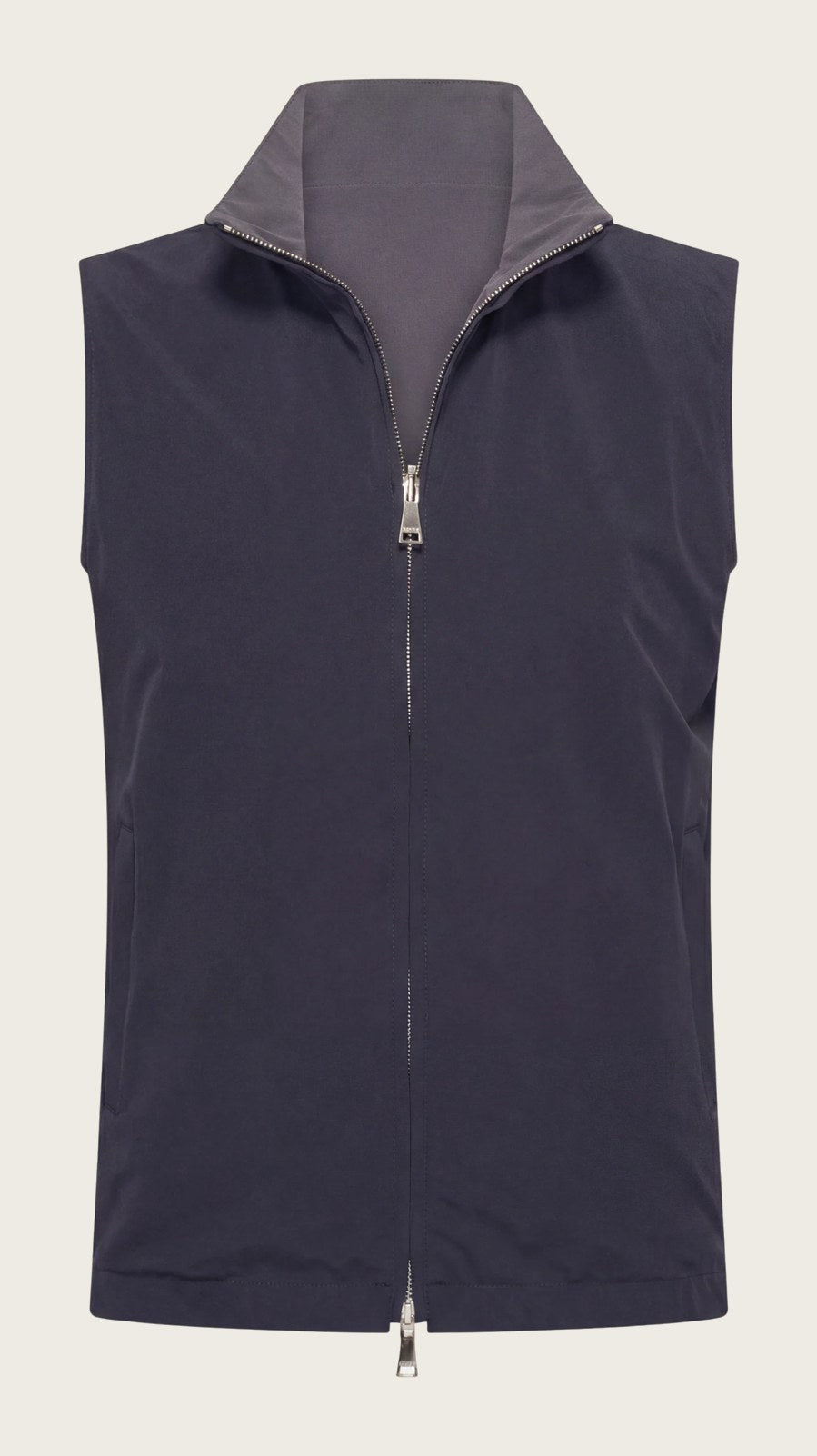VESTE SANS MANCHE RÉVERSIBLE CAVIAR D'AZUL Selvé Paris