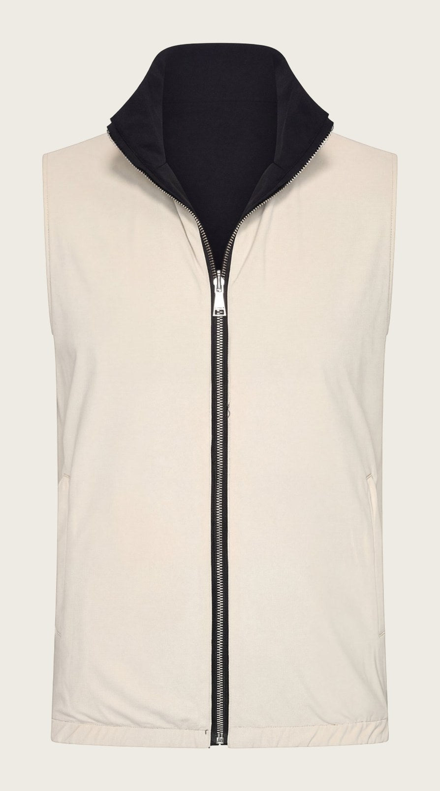 VESTE SANS MANCHE RÉVERSIBLE PERLE DE NOIR Selvé Paris