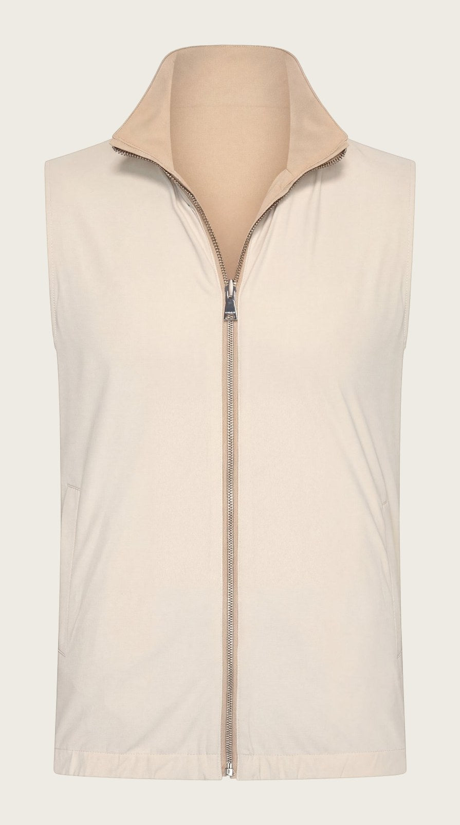 VESTE SANS MANCHE RÉVERSIBLE SABLE D'OPALE Selvé Paris