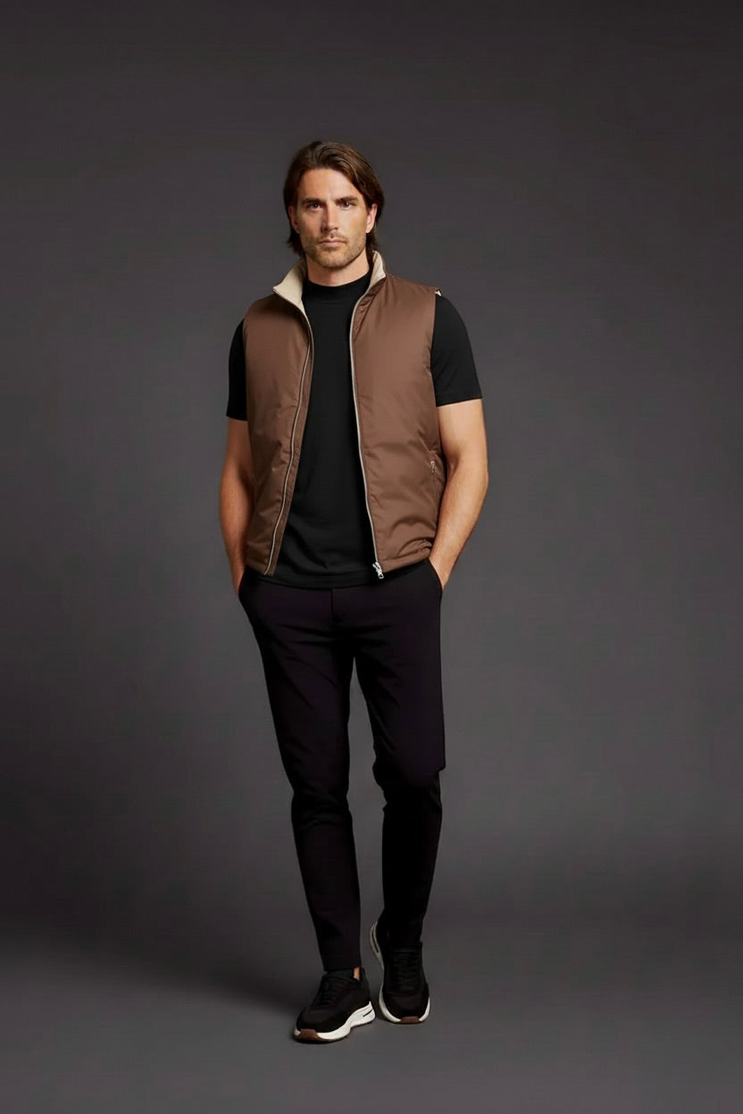 VESTE SANS MANCHE PURE TERRE DE NUIT Selvé Paris