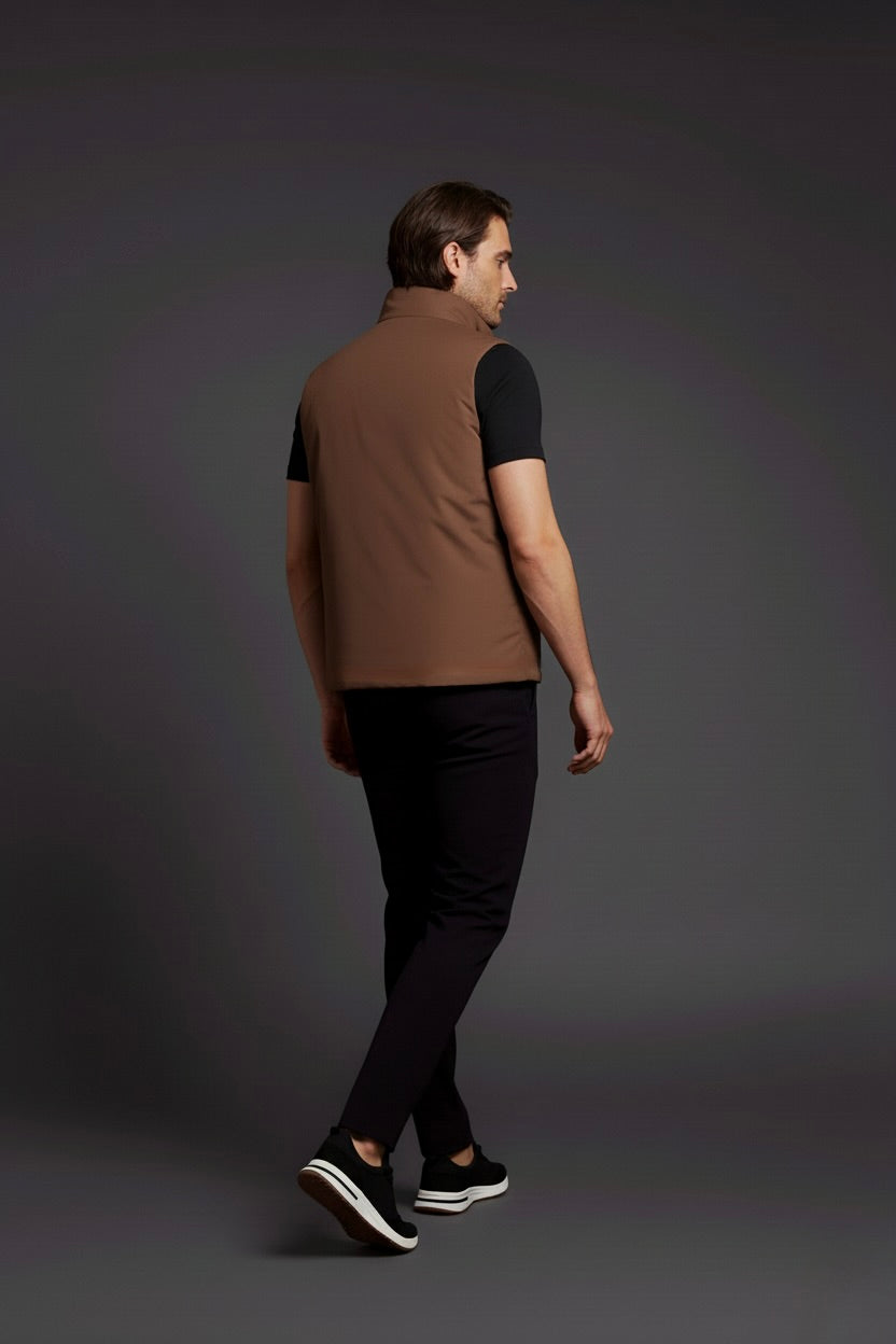 VESTE SANS MANCHE PURE TERRE DE NUIT Selvé Paris