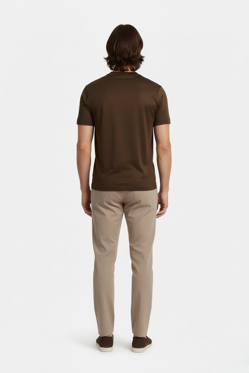 T-SHIRT ESSENTIEL MARRON TAUPE Selvé Paris