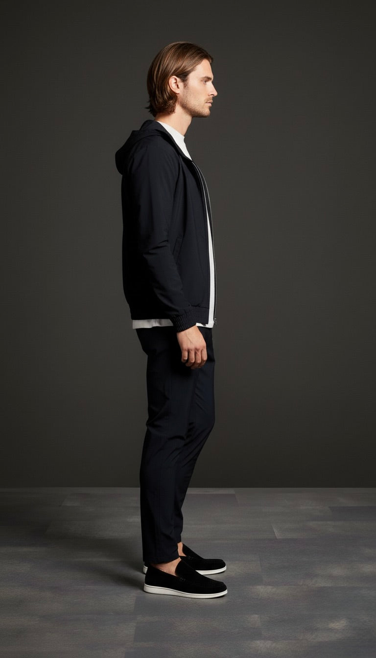 ENSEMBLE SIGNATURE À CAPUCHE NOIR NUIT Selvé Paris