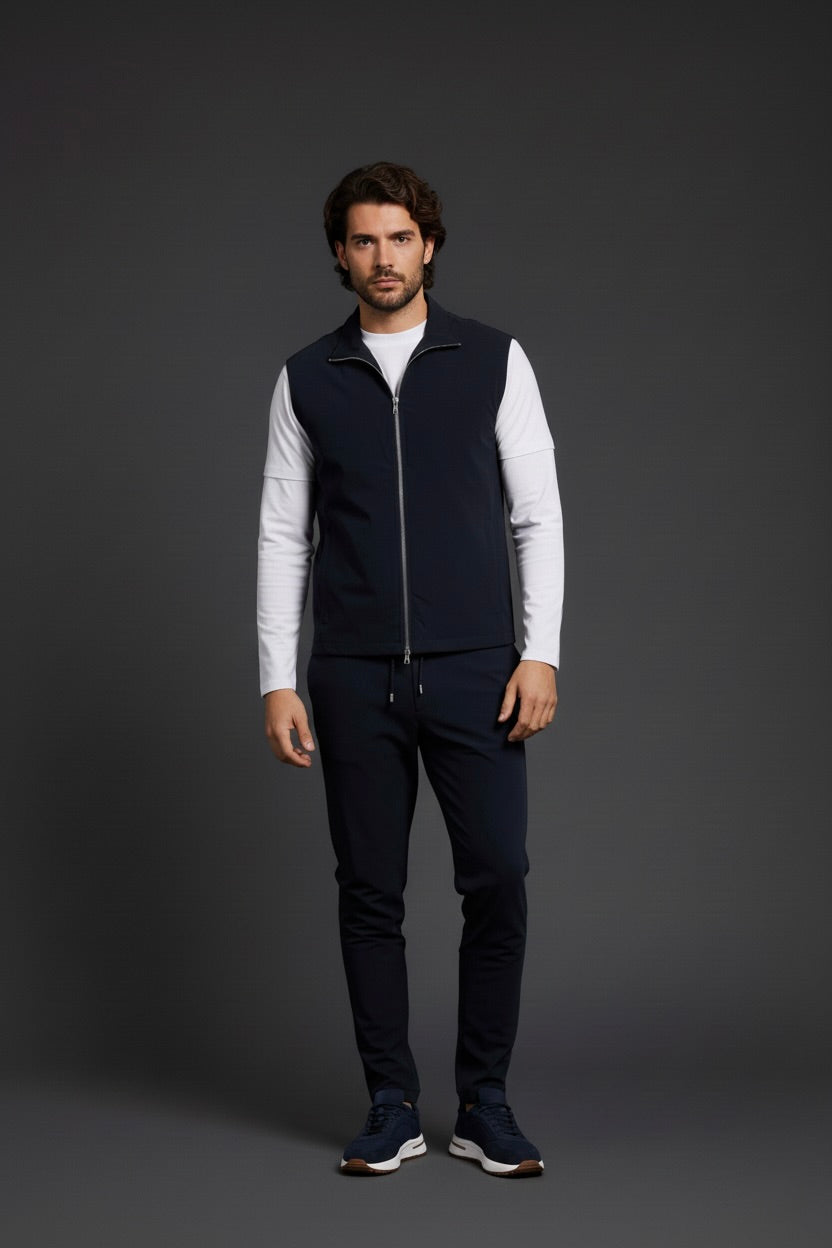 VESTE SANS MANCHE ESSENTIEL BLEU NUIT Selvé Paris