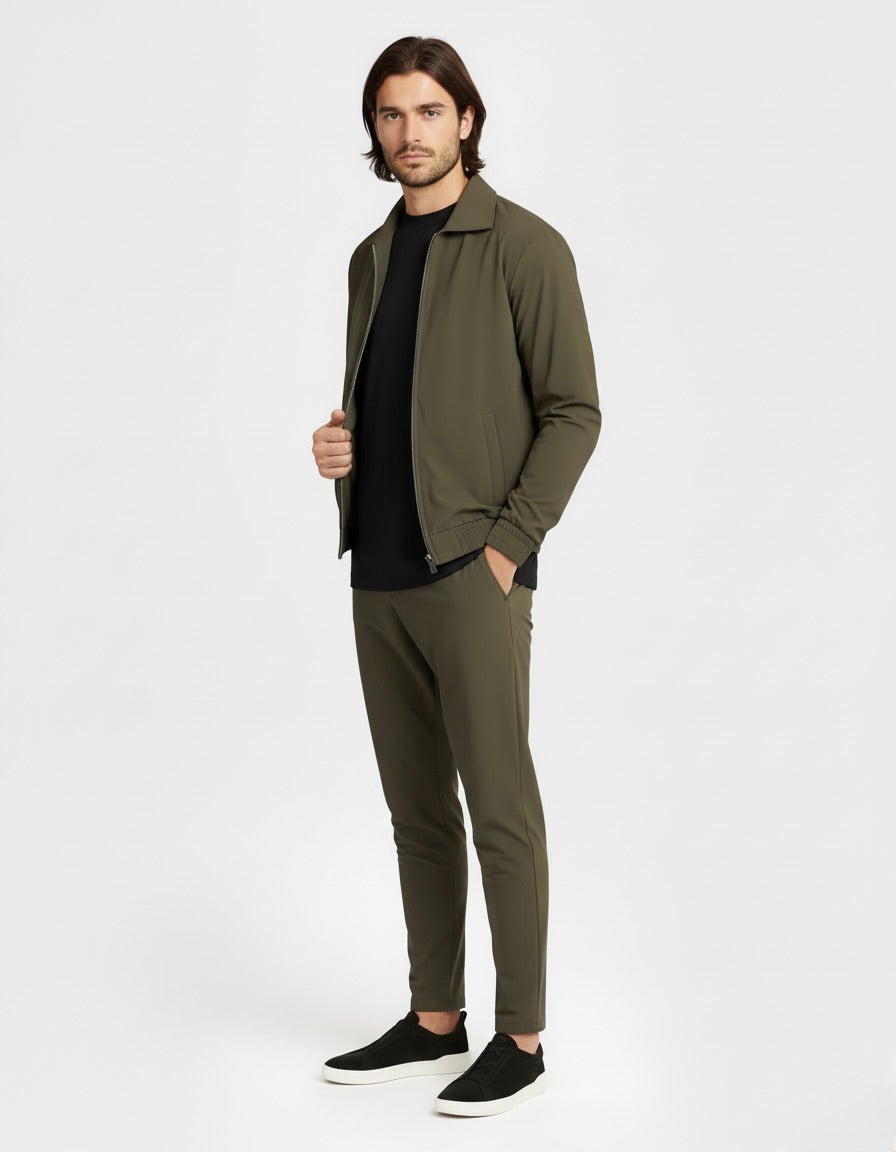 PANTALON SIGNATURE VERT PROFOND Selvé Paris