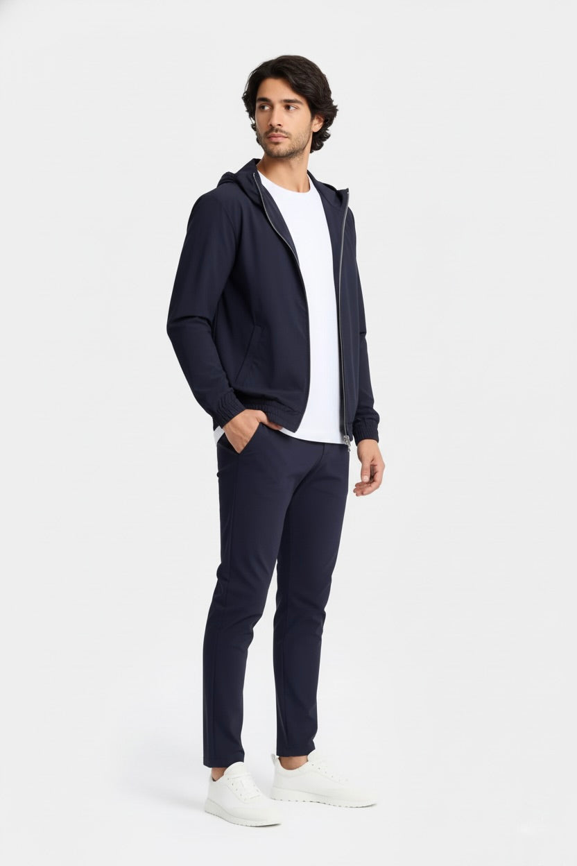 ENSEMBLE SIGNATURE À CAPUCHE BLEU NUIT - Selvé Paris