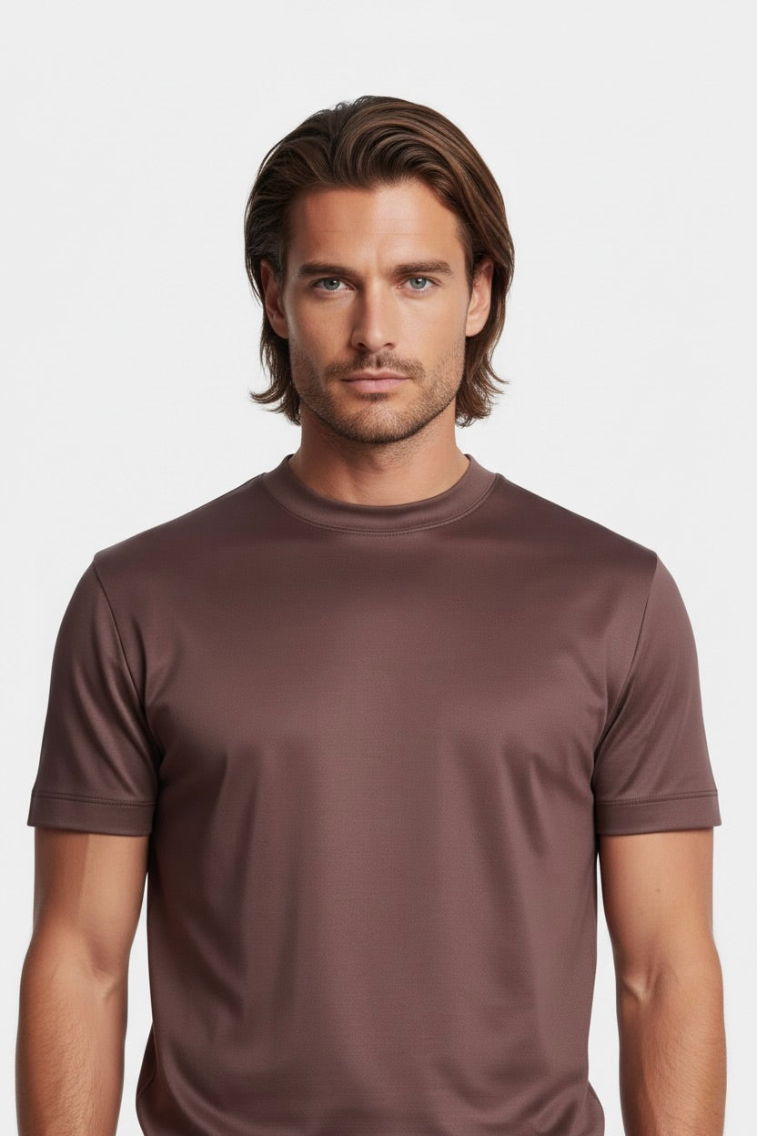 T-SHIRT ESSENTIEL TAUPE ROSÉ Selvé Paris