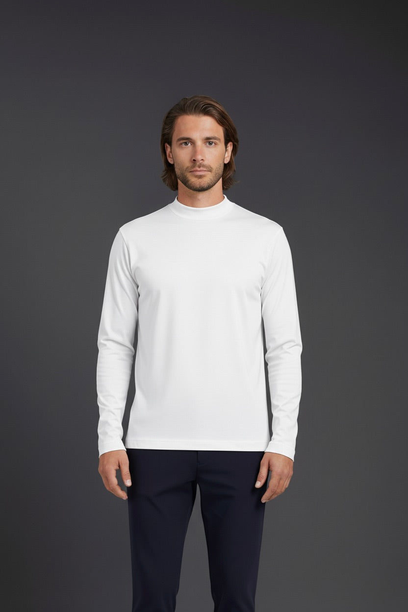 T-SHIRT ESSENTIEL BLANC MANCHES LONGUES Selvé Paris