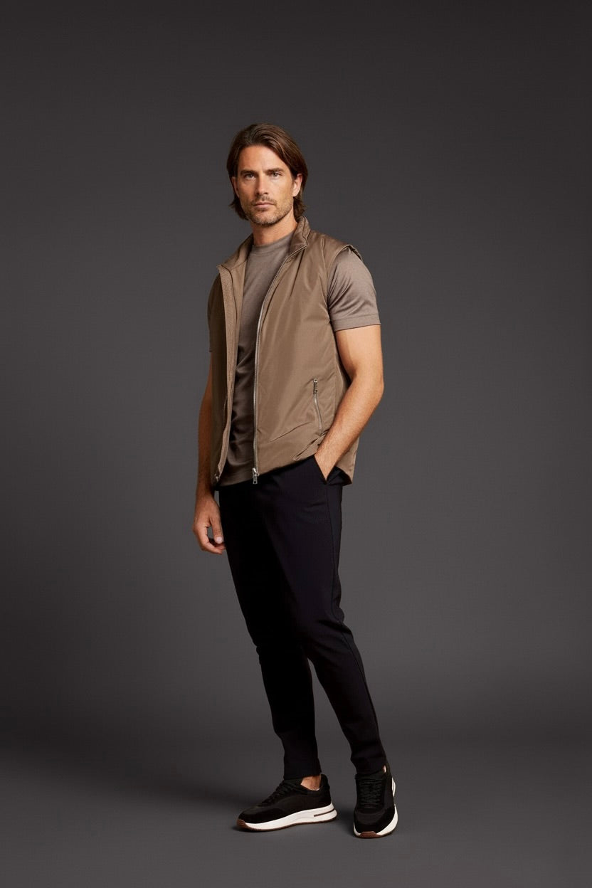 VESTE SANS MANCHE ESSENTIEL MARRON Selvé Paris