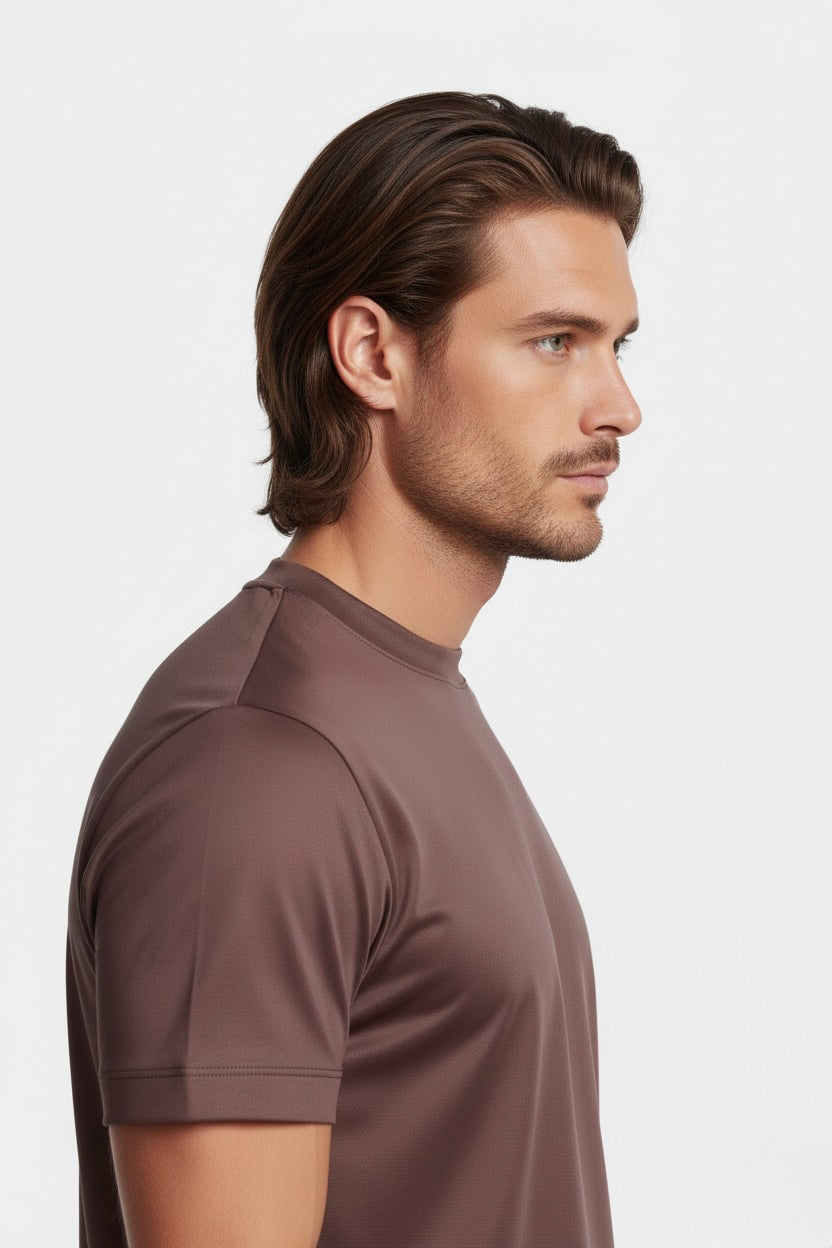 T-SHIRT ESSENTIEL TAUPE ROSÉ Selvé Paris