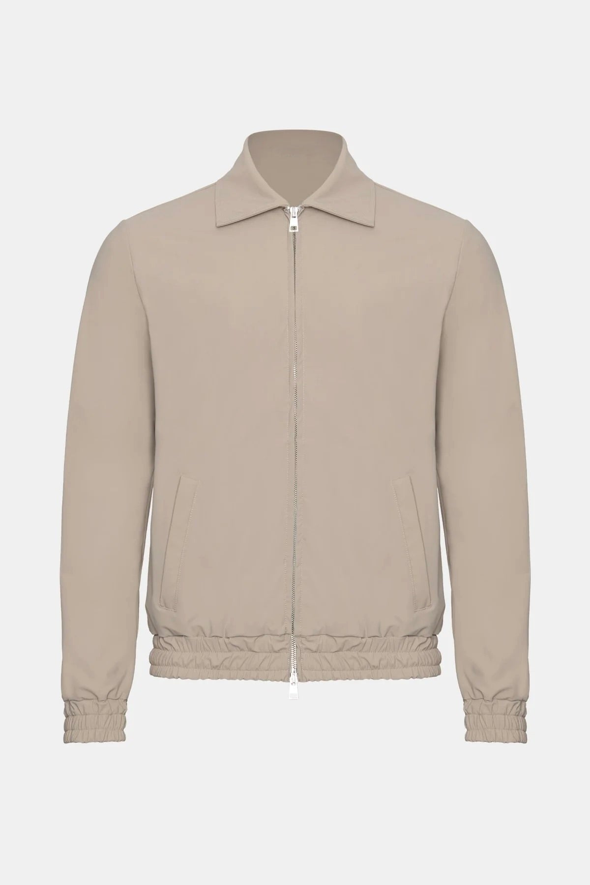 VESTE SIGNATURE À COL ZIPPÉ SABLE CHAUD Selvé Paris