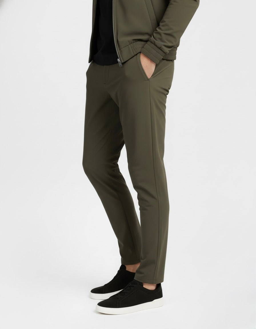 PANTALON SIGNATURE VERT PROFOND Selvé Paris