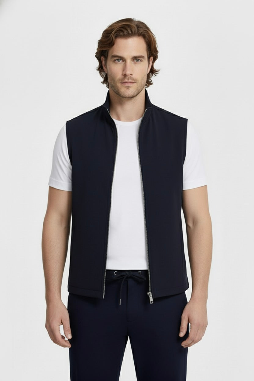 VESTE SANS MANCHE ESSENTIEL BLEU NUIT Selvé Paris