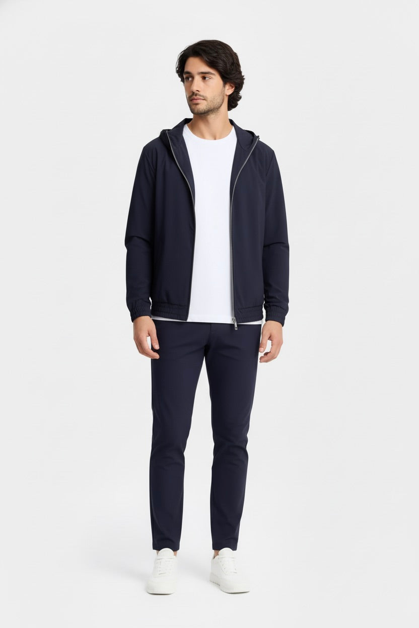 ENSEMBLE SIGNATURE À CAPUCHE BLEU NUIT - Selvé Paris