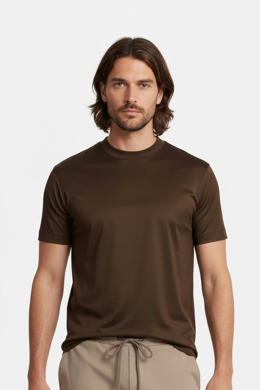 T-SHIRT ESSENTIEL MARRON TAUPE Selvé Paris