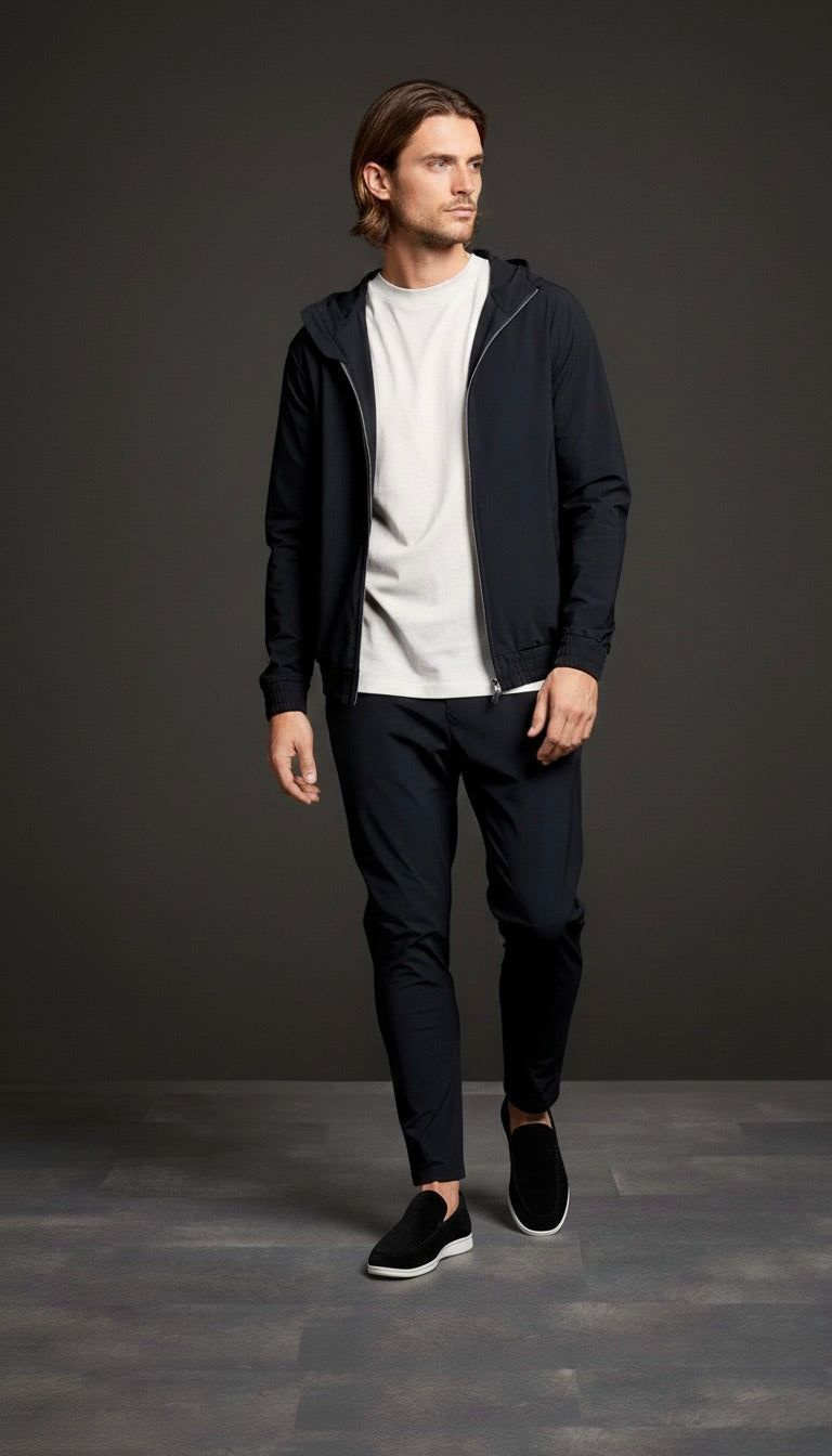 ENSEMBLE SIGNATURE À CAPUCHE NOIR NUIT Selvé Paris