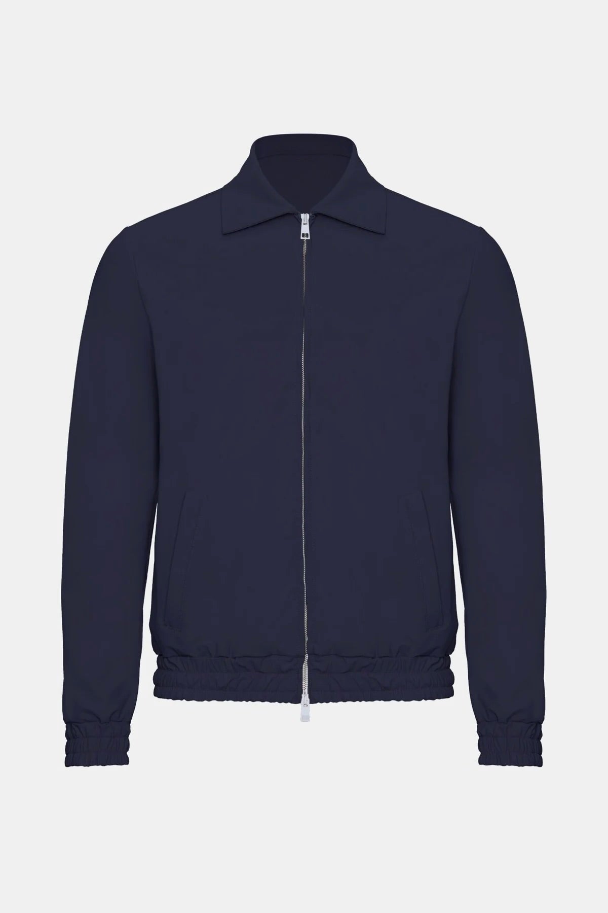 VESTE SIGNATURE À COL ZIPPÉ BLEU NUIT Selvé Paris