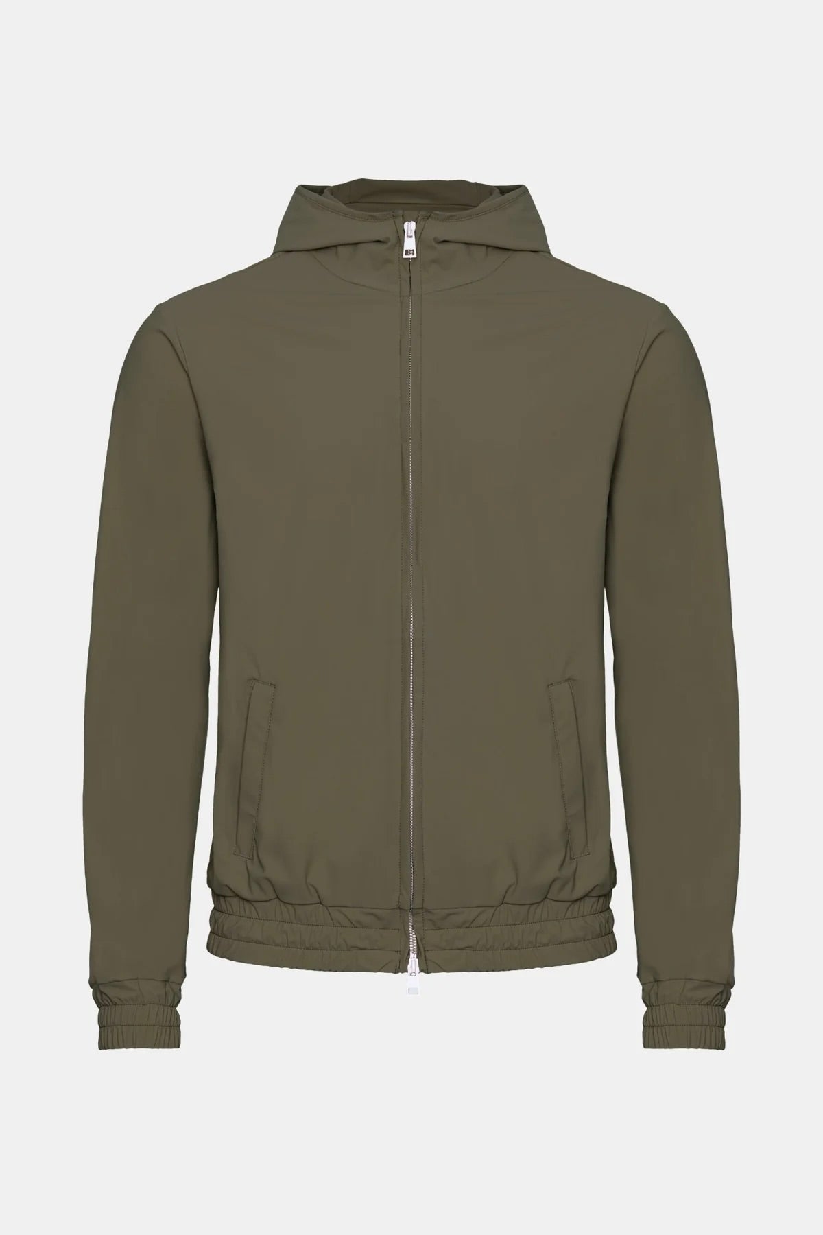 VESTE SIGNATURE À CAPUCHE VERT PROFOND Selvé Paris