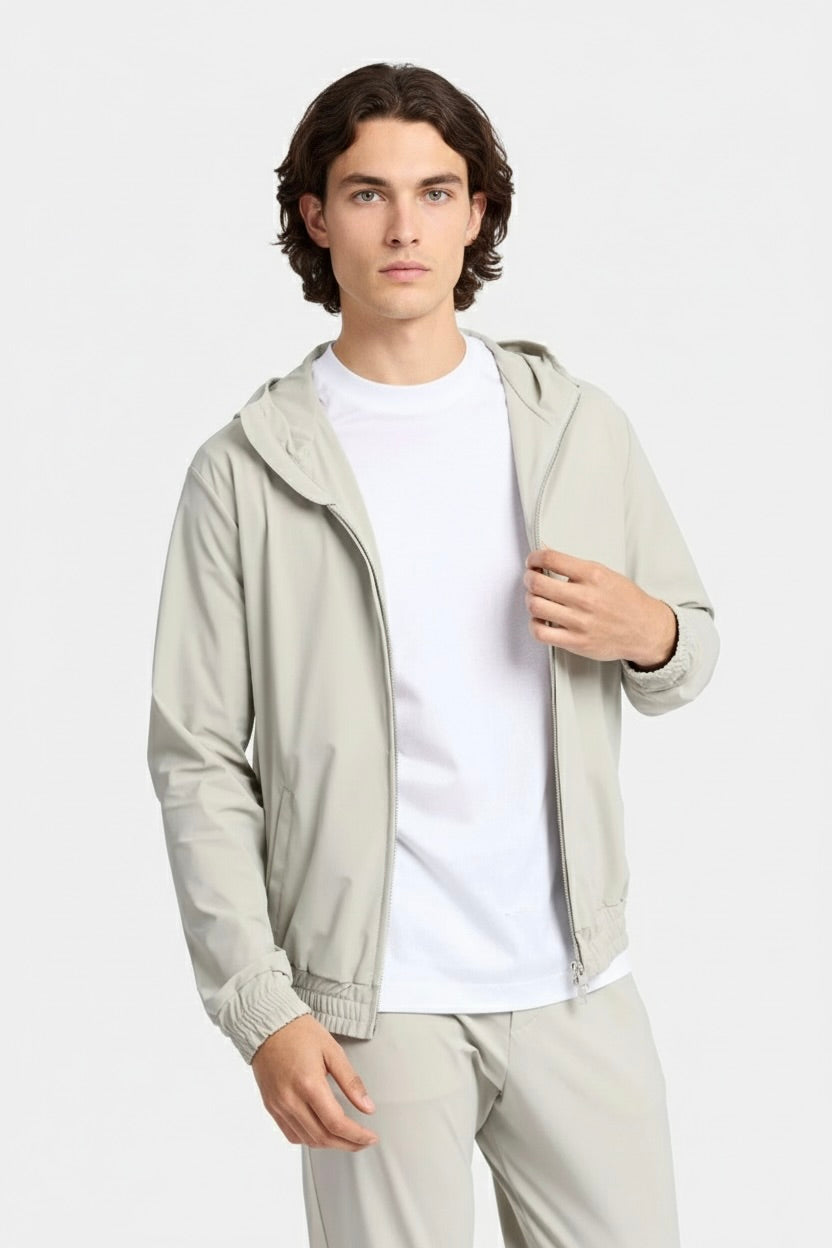 ENSEMBLE SIGNATURE À CAPUCHE BEIGE IVOIRE Selvé Paris