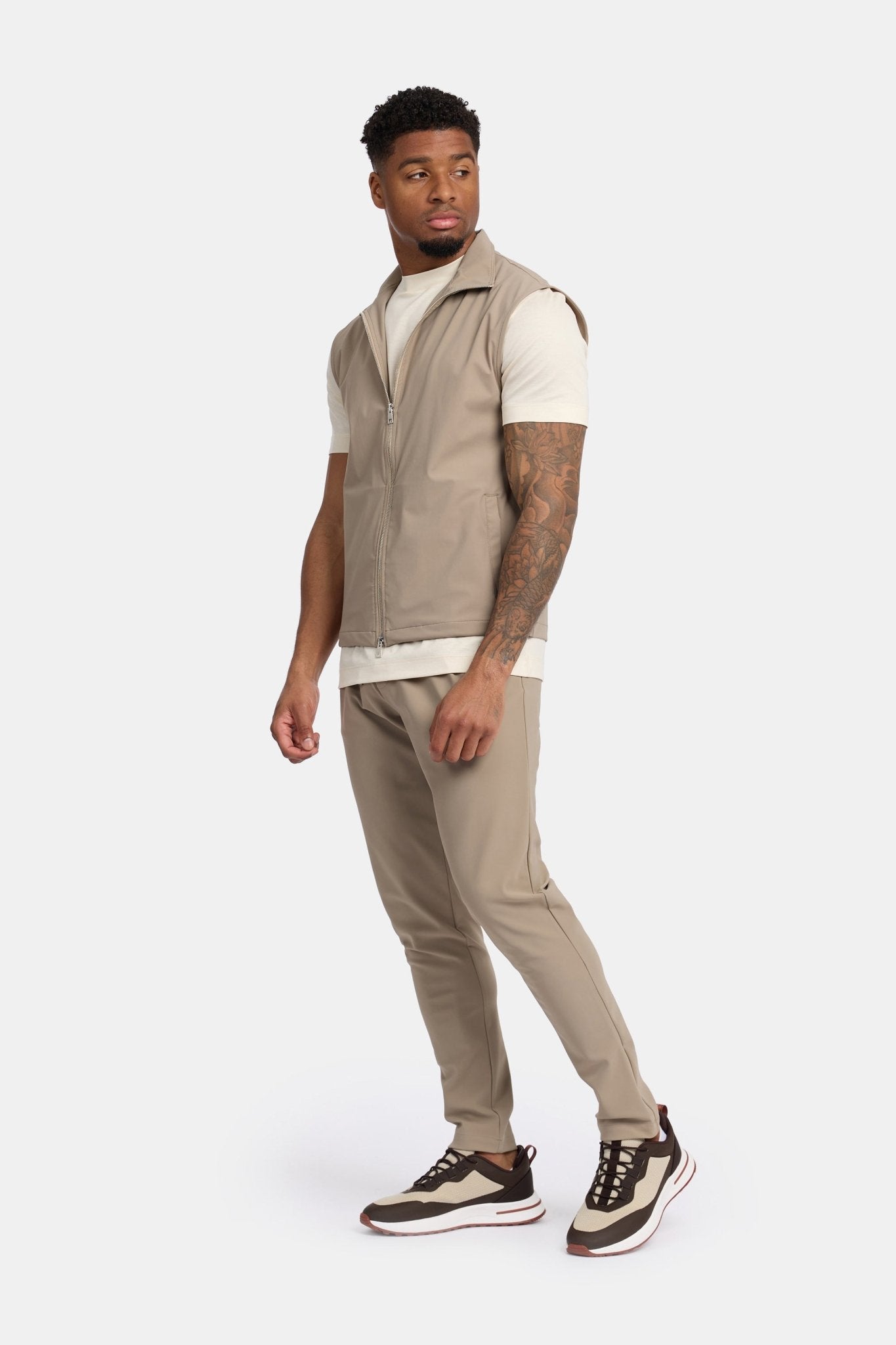 Light Beige Tech Gilet - DIMANO