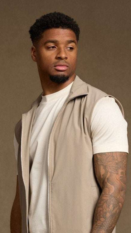 Light Beige Tech Gilet - DIMANO
