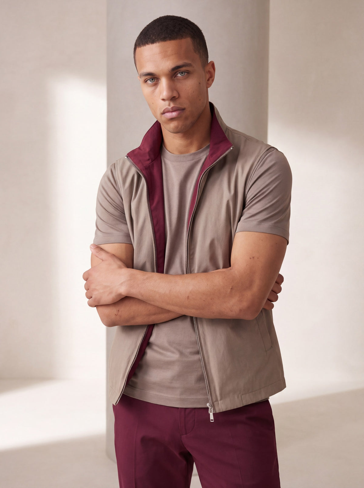 Ensemble Selvé réversible moulin du désert(t-shirt) — porté