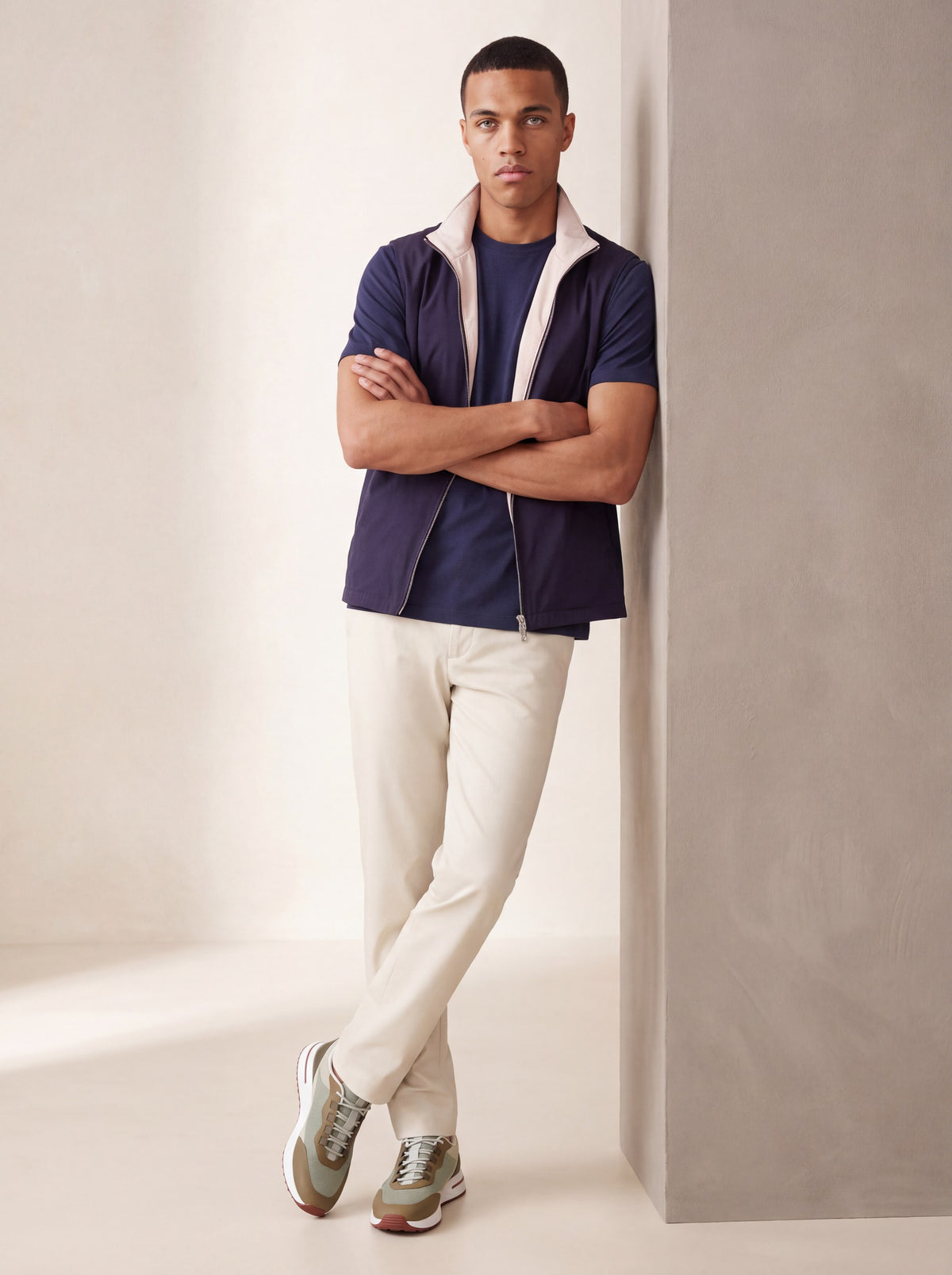 Ensemble Selvé réversible perle d'azul (t-shirt) — porté
