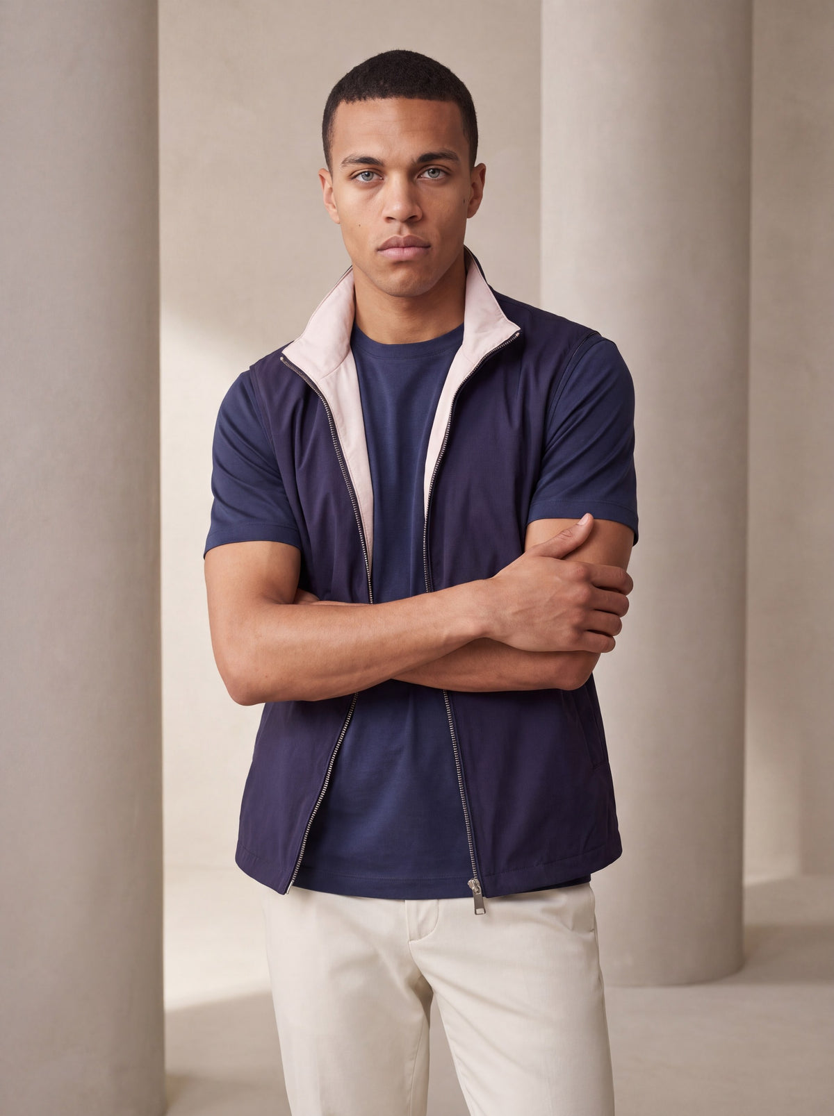 Ensemble Selvé réversible perle d'azul (t-shirt) — porté