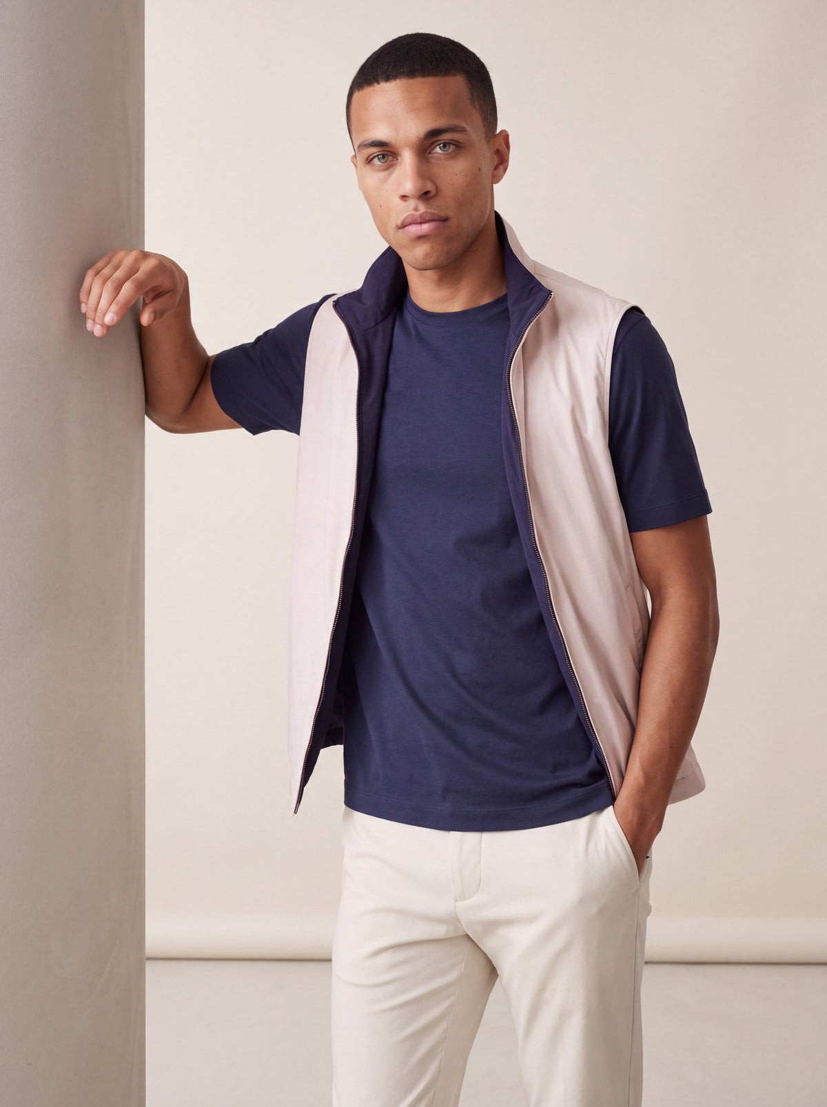 Ensemble Selvé réversible perle d'azul (t-shirt) — porté