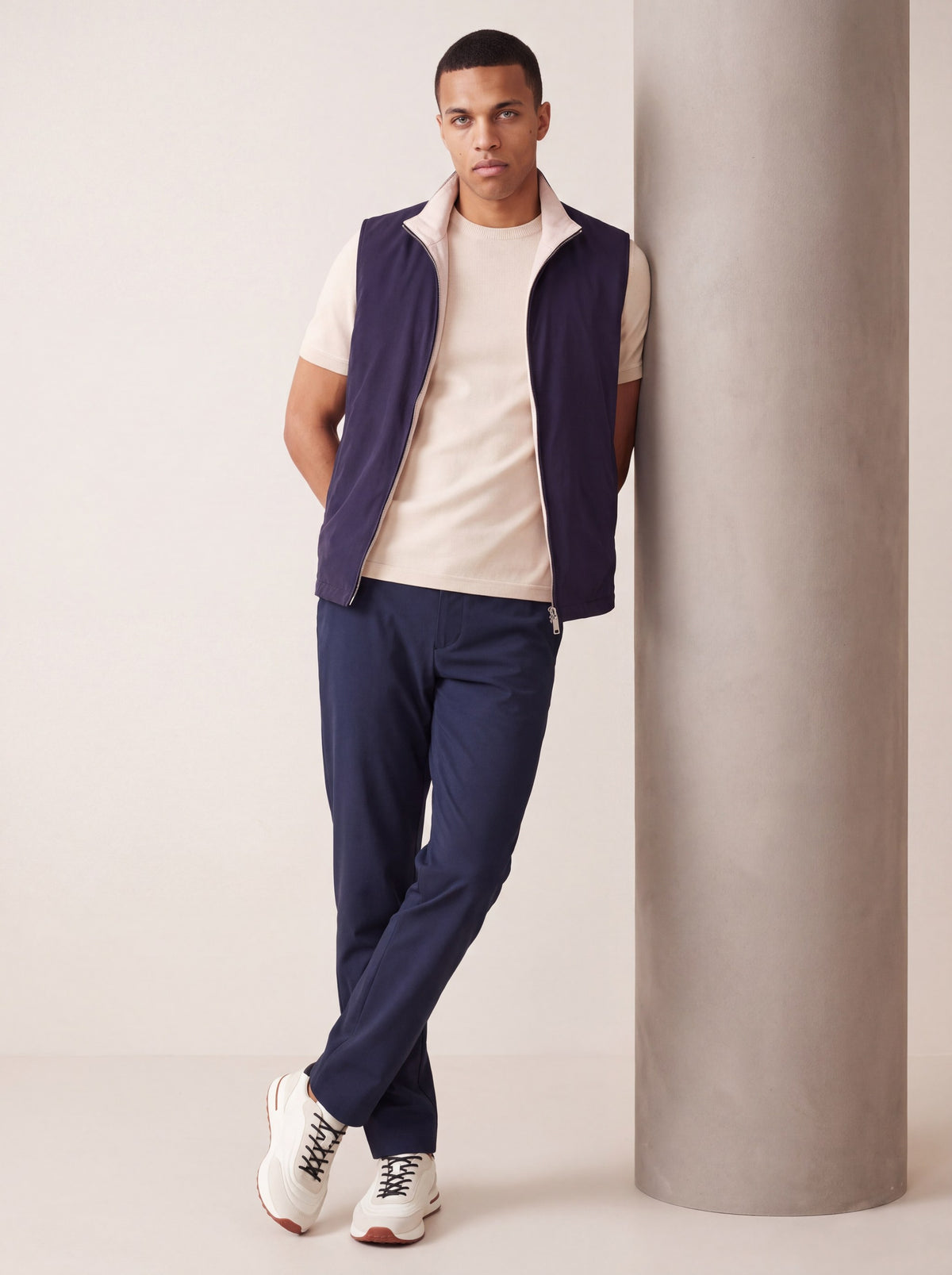 Ensemble Selvé réversible perle d'azul (t-shirt) — porté