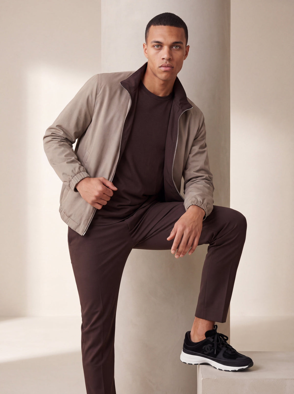 PANTALON SELVÉ CAFÉ D'HAVANE — porté