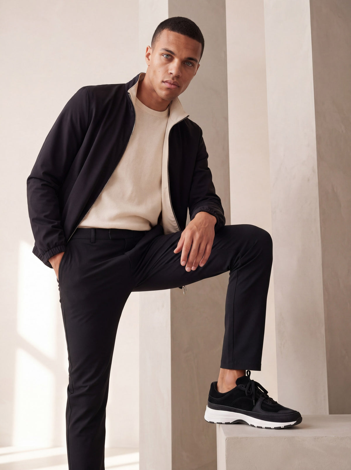 Ensemble Selvé Le Tarmac Perle de Noir porté