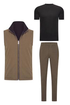 Ensemble Selvé Réversible Olive d'Aniline (T-shirt)