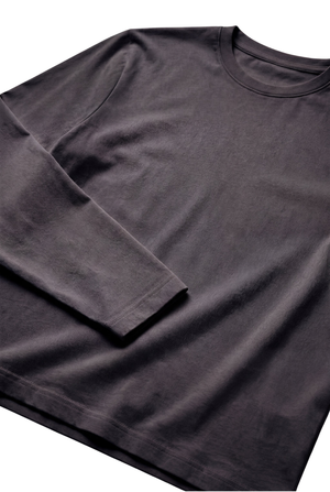 T-SHIRT À MANCHES LONGUES GRIS CAVIAR Selvé Paris