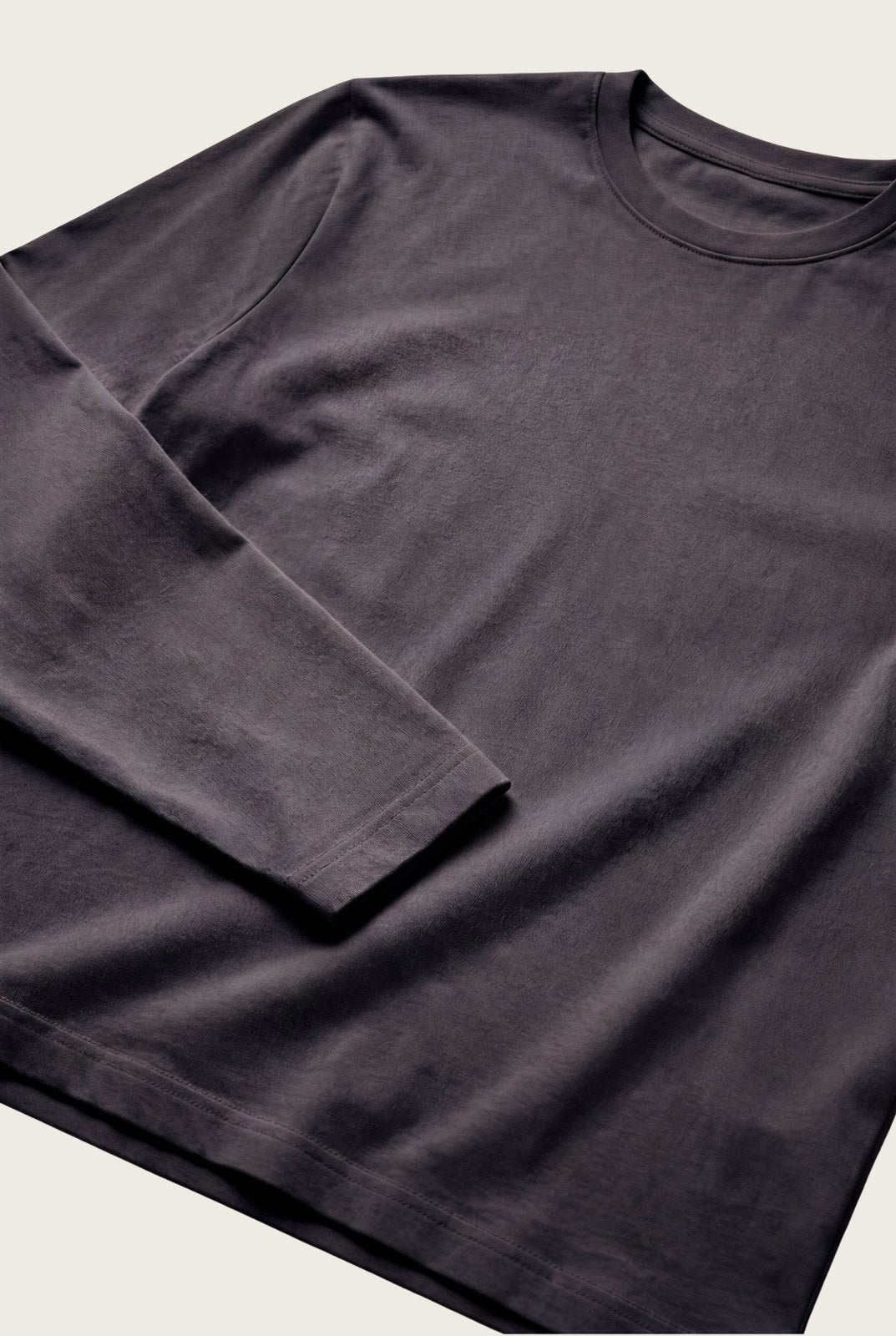 T-SHIRT À MANCHES LONGUES GRIS CAVIAR Selvé Paris