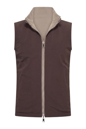 VESTE SANS MANCHE RÉVERSIBLE CAFÉ ET DÉSERT Selvé Paris