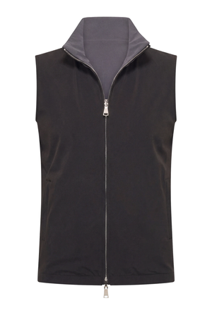 VESTE SANS MANCHE RÉVERSIBLE CAVIAR D'ANILINE Selvé Paris