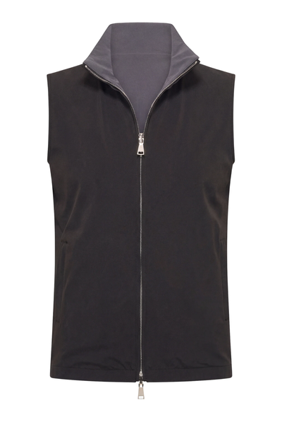 VESTE SANS MANCHE RÉVERSIBLE CAVIAR D'ANILINE