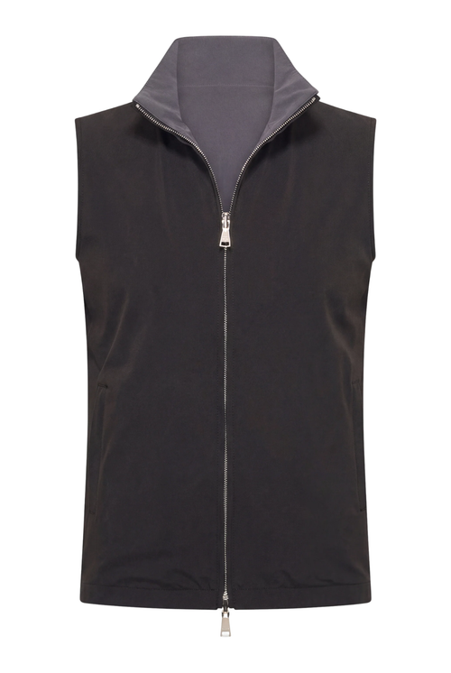 VESTE SANS MANCHE RÉVERSIBLE CAVIAR D'ANILINE