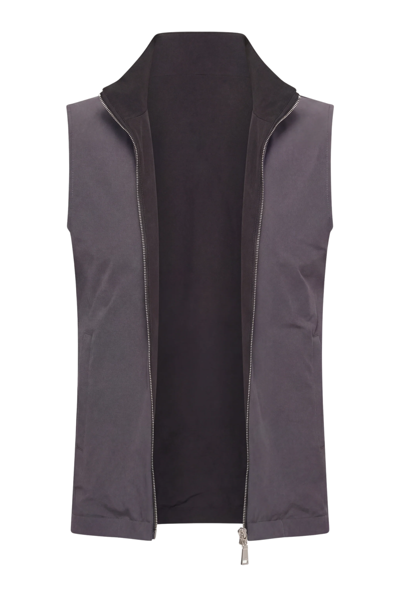 VESTE SANS MANCHE RÉVERSIBLE CAVIAR D'ANILINE