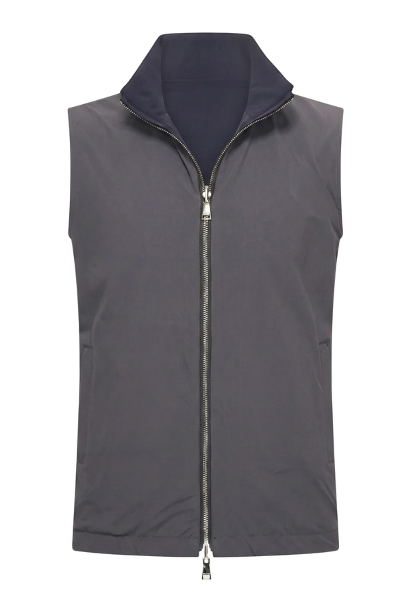 VESTE SANS MANCHE RÉVERSIBLE CAVIAR D'AZUL Selvé Paris