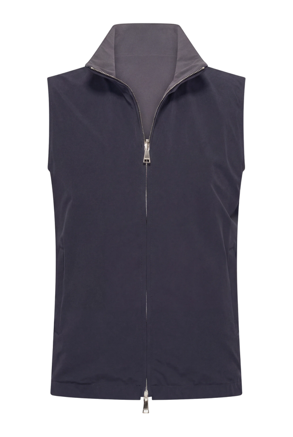 VESTE SANS MANCHE RÉVERSIBLE CAVIAR D'AZUL Selvé Paris