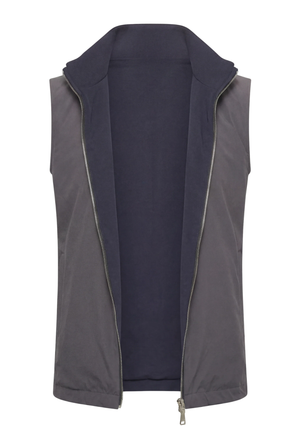 VESTE SANS MANCHE RÉVERSIBLE CAVIAR D'AZUL Selvé Paris