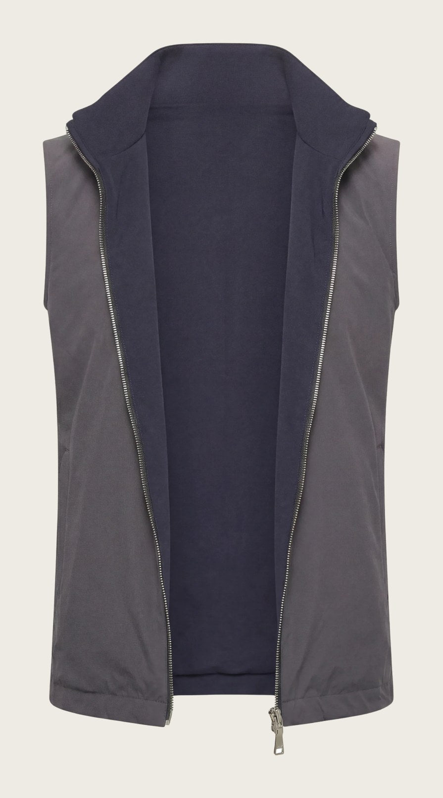 VESTE SANS MANCHE RÉVERSIBLE CAVIAR D'AZUL Selvé Paris
