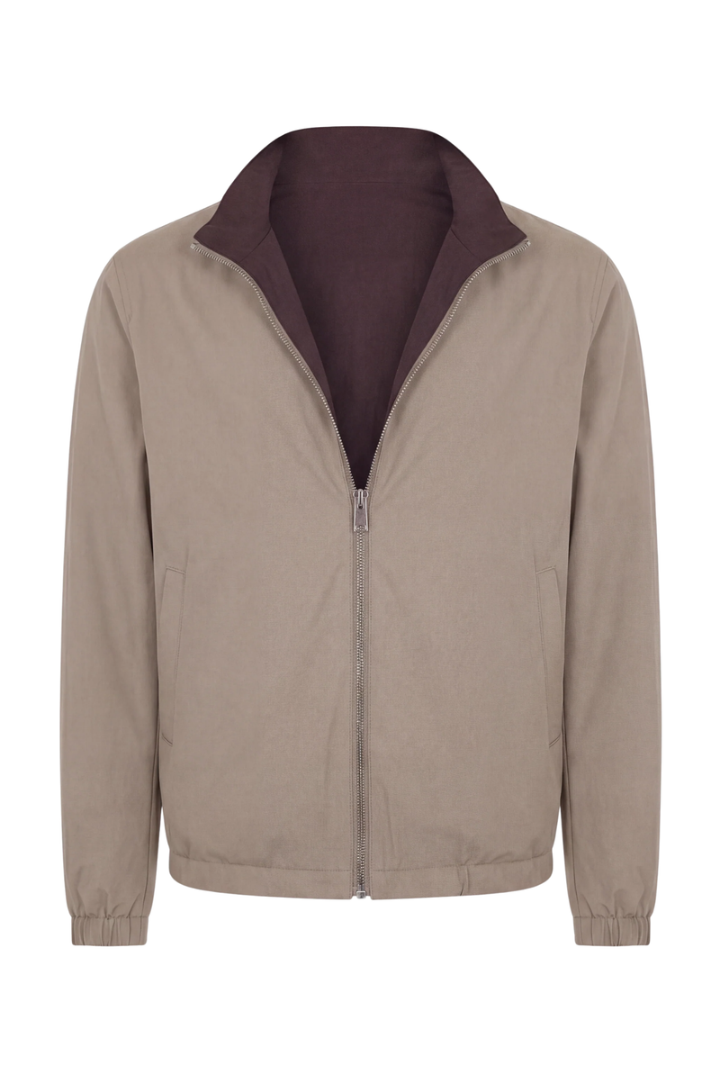 VESTE RÉVERSIBLE CAFÉ ET DÉSERT