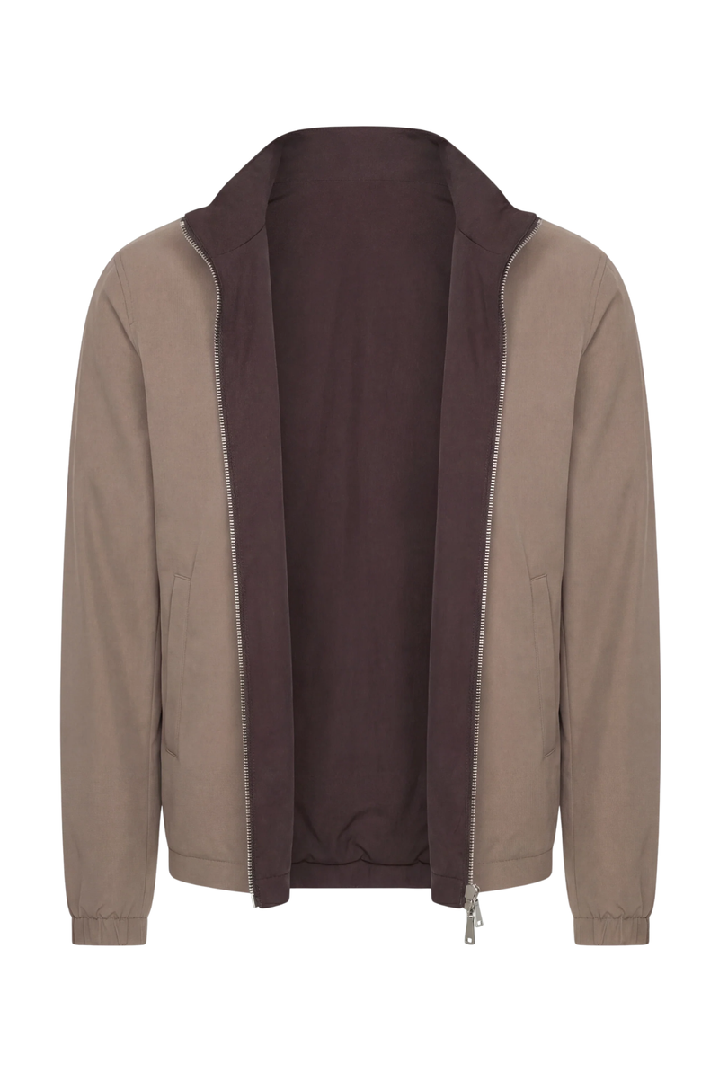 VESTE RÉVERSIBLE CAFÉ ET DÉSERT