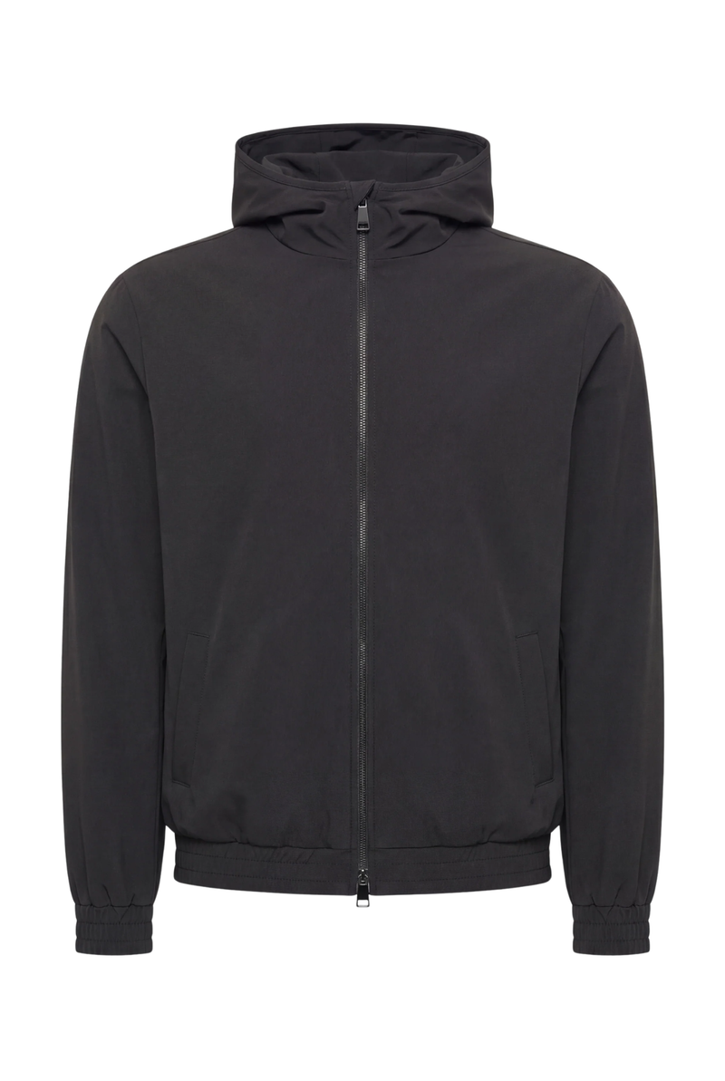 ENSEMBLE SELVÉ À CAPUCHE NOIR D'ANILINE
