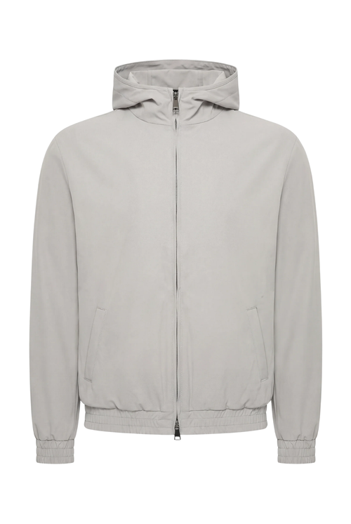 VESTE SELVÉ À CAPUCHE GRIS D'ÉLÉPHANT